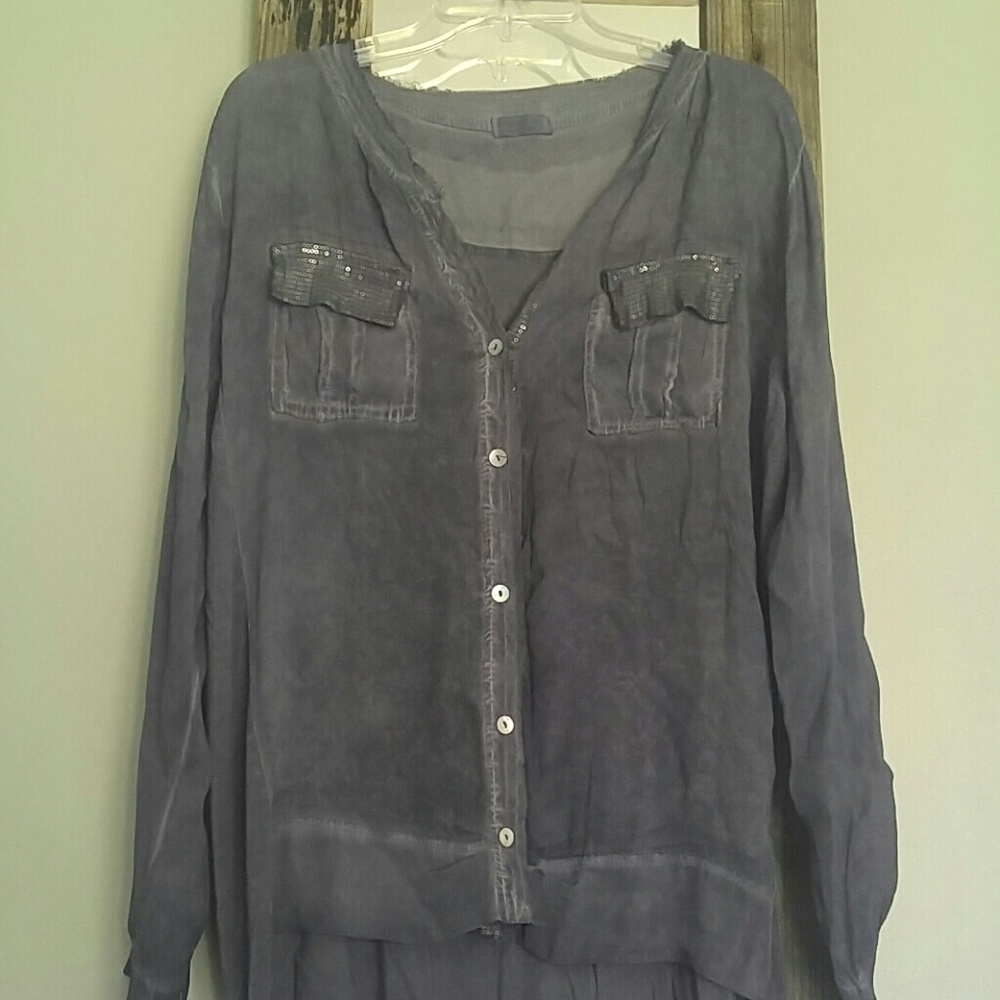 Femme Fatale Long Sleeve Sheer Blouse